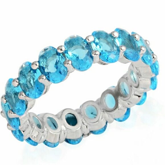 Blue Eternity Ring  - Picture 4 of 12